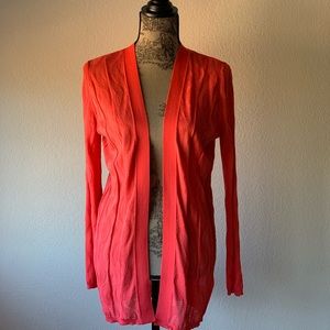 M Missoni Orange Wave Fine Knit Cardigan